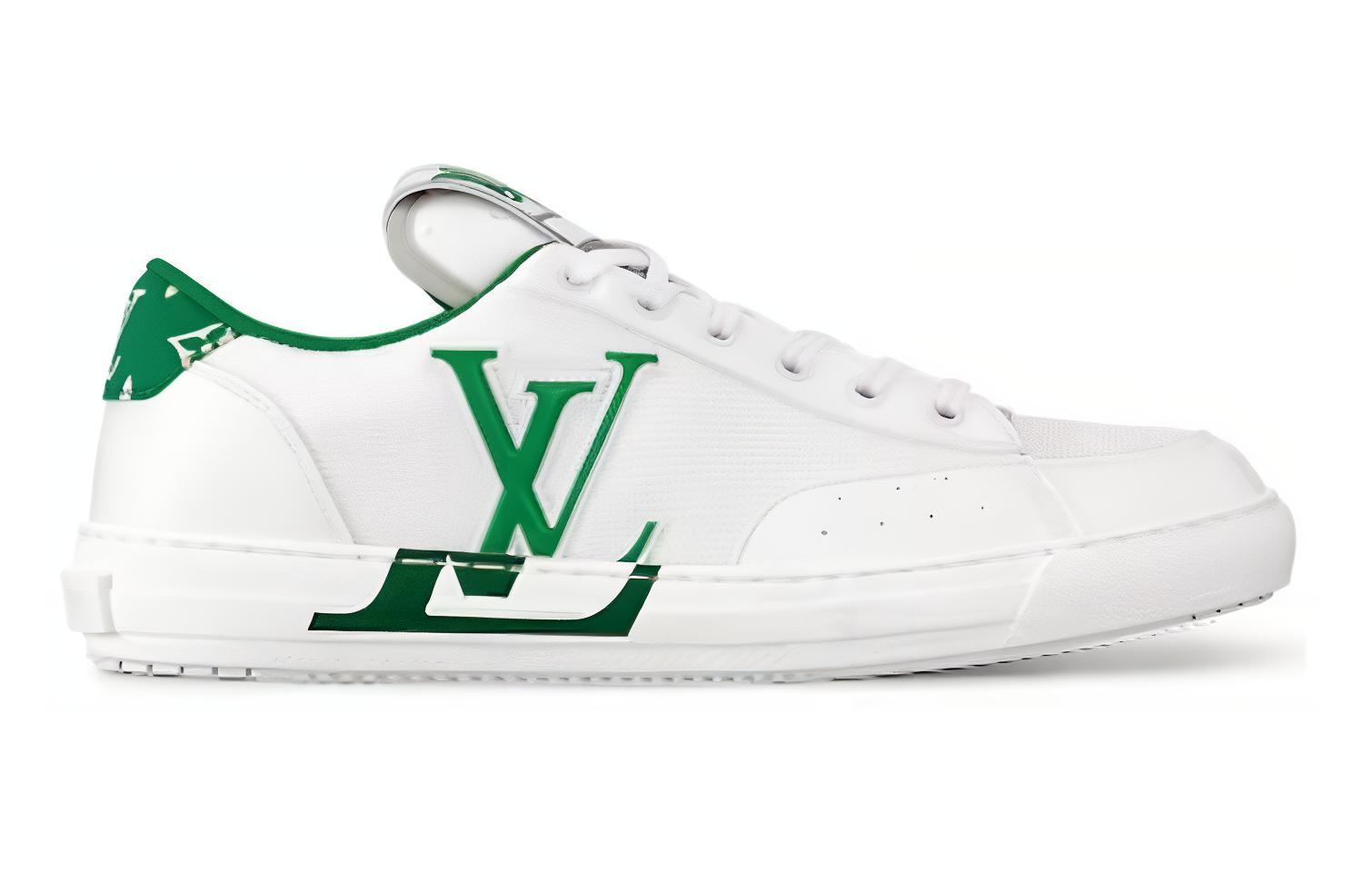 Order Louis Vuitton Charlie Sneakers 'Putih dengan Hijau Dua Warna' 1ABM17