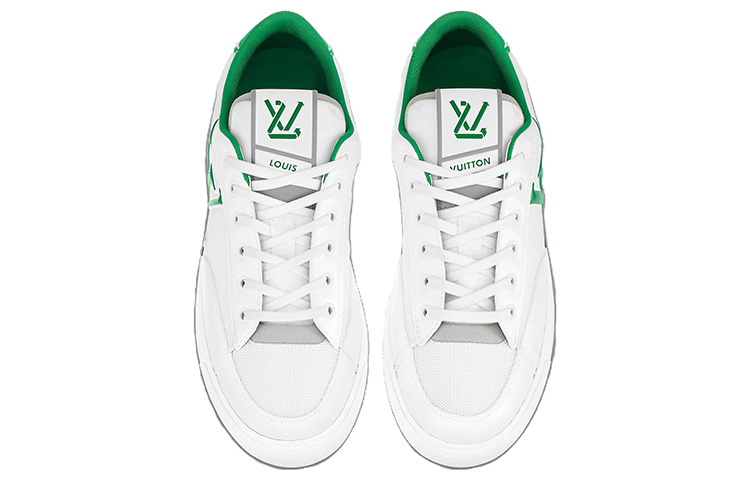 Lookbook Louis Vuitton Charlie Sneakers 'Putih dengan Hijau Dua Warna' 1ABM17