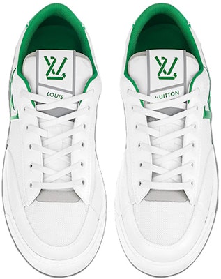 LOUIS VUITTON 查理 圓頭繫帶 低筒 板鞋 男款 白綠 Lookbook LOUIS VUITTON 查理 圓頭繫帶 低筒 板鞋 男款 白綠