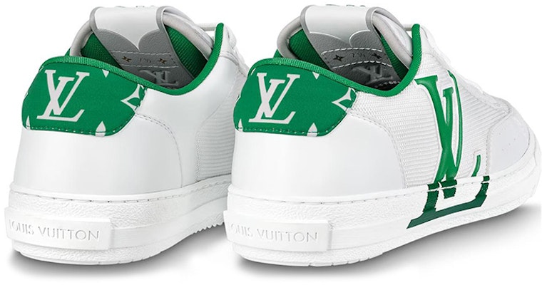 LOUIS VUITTON 查理 圓頭繫帶 低筒 板鞋 男款 白綠 Shop LOUIS VUITTON 查理 圓頭繫帶 低筒 板鞋 男款 白綠