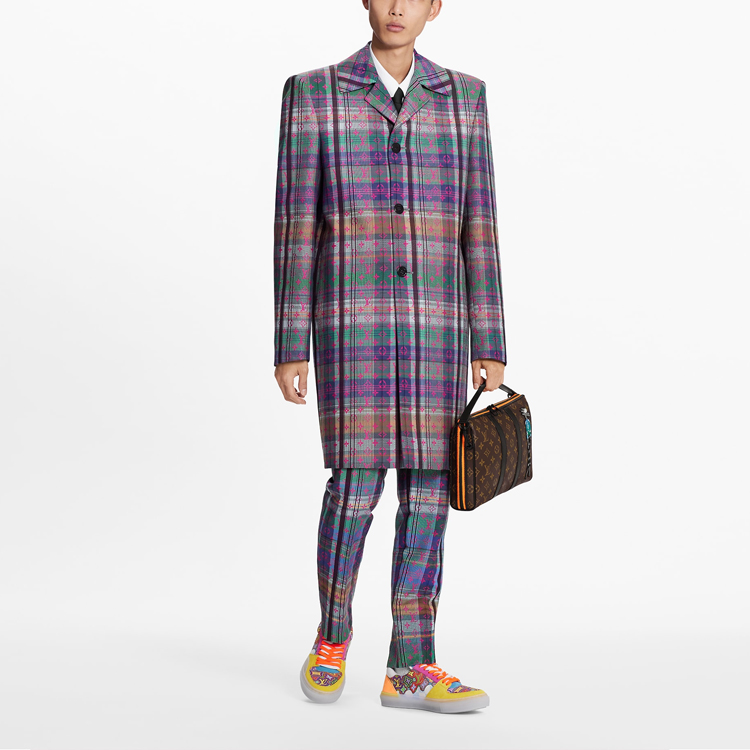 Louis Vuitton Checked Mid-Length Coat Men’s Multicolor 1A8PAU 圖 3
