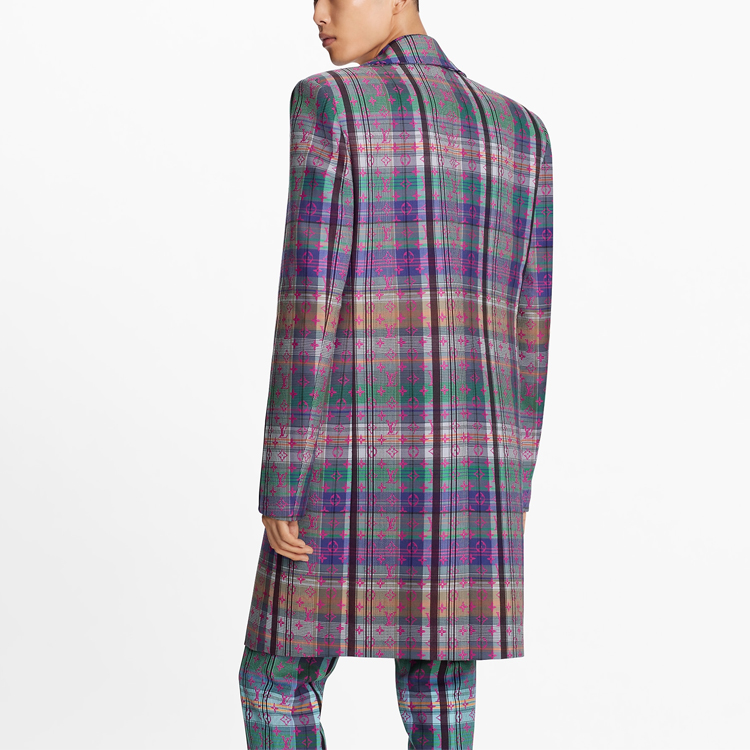 Louis Vuitton Checked Mid-Length Coat Men’s Multicolor 1A8PAU 圖 4