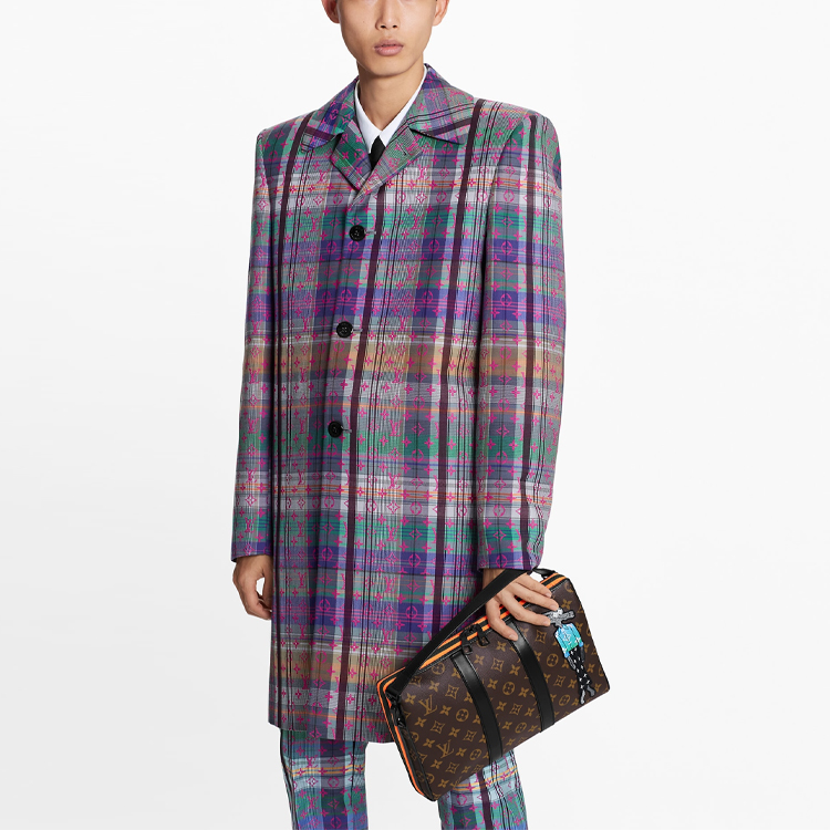 Louis Vuitton Checked Mid-Length Coat Men’s Multicolor 1A8PAU 圖 5