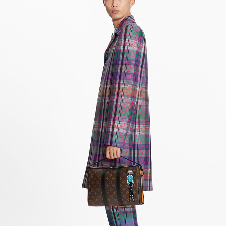 Louis Vuitton Checked Mid-Length Coat Men’s Multicolor 1A8PAU 圖 6