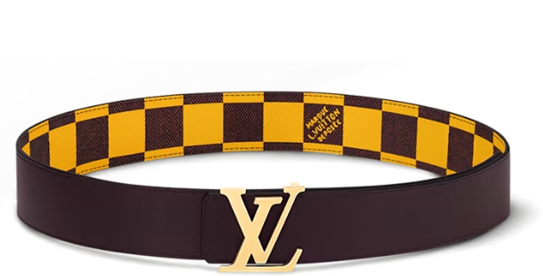 ルイヴィトン チェッカー柄 カーフスキンレザーベルト ブラウン 4CM メンズベルト M8546S Lookbook ルイヴィトン チェッカー柄 カーフスキンレザーベルト ブラウン 4CM メンズベルト M8546S