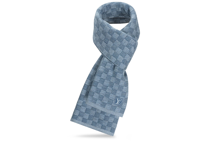 Louis Vuitton Checkered Wool Scarf Blue M70929 圖 2
