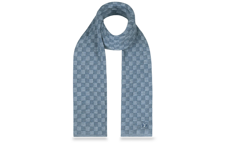 Louis Vuitton Checkered Wool Scarf Blue M70929 圖 3