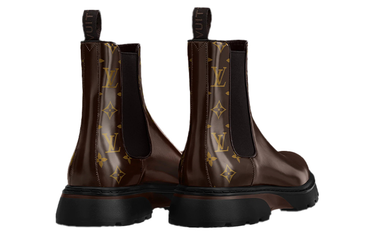 Shop Louis Vuitton Bota Chelsea 'Marrón Intenso' 1A9FEG