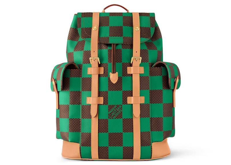 Louis Vuitton Christopher MM Backpack Damier Pop Green