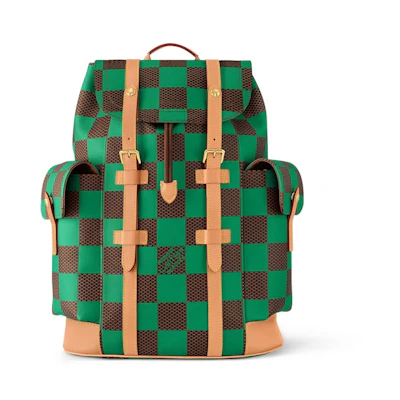 Louis Vuitton Christopher MM Backpack Damier Pop Green