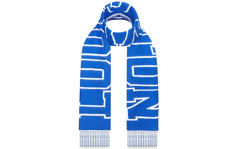 LOUIS VUITTON City Monogram Tassel Scarf Unisex Couples Edition M71318