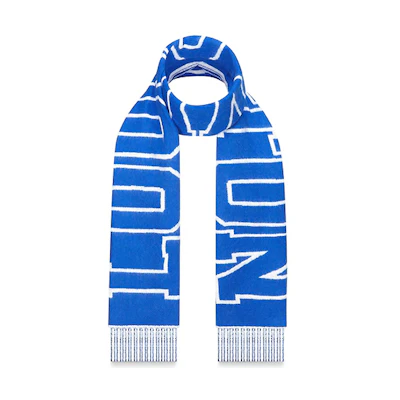 LOUIS VUITTON City Monogram Tassel Scarf Unisex Couples Edition M71318