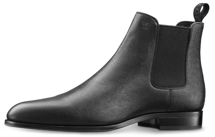 Louis Vuitton City Taiga Leather Ankle Boots 'Black' 1A3PE9