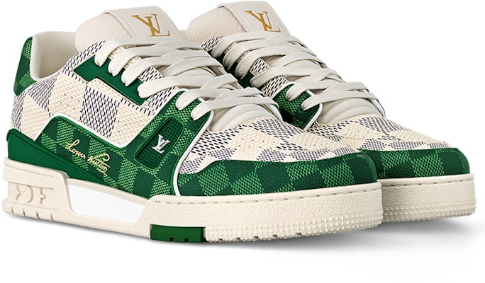 路易威登经典舒适系带低帮运动鞋‘白绿’ 1AC58B Order 路易威登经典舒适系带低帮运动鞋‘白绿’ 1AC58B