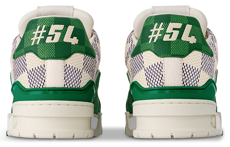 Shop 路易威登经典舒适系带低帮运动鞋‘白绿’ 1AC58B