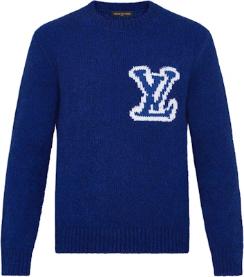 LOUIS VUITTON Sweater Wool Jacquard Crewneck Biru Klasik 1A7XOI Buy LOUIS VUITTON Sweater Wool Jacquard Crewneck Biru Klasik 1A7XOI