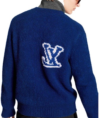 LOUIS VUITTON Sweater Wool Jacquard Crewneck Biru Klasik 1A7XOI Purchase LOUIS VUITTON Sweater Wool Jacquard Crewneck Biru Klasik 1A7XOI