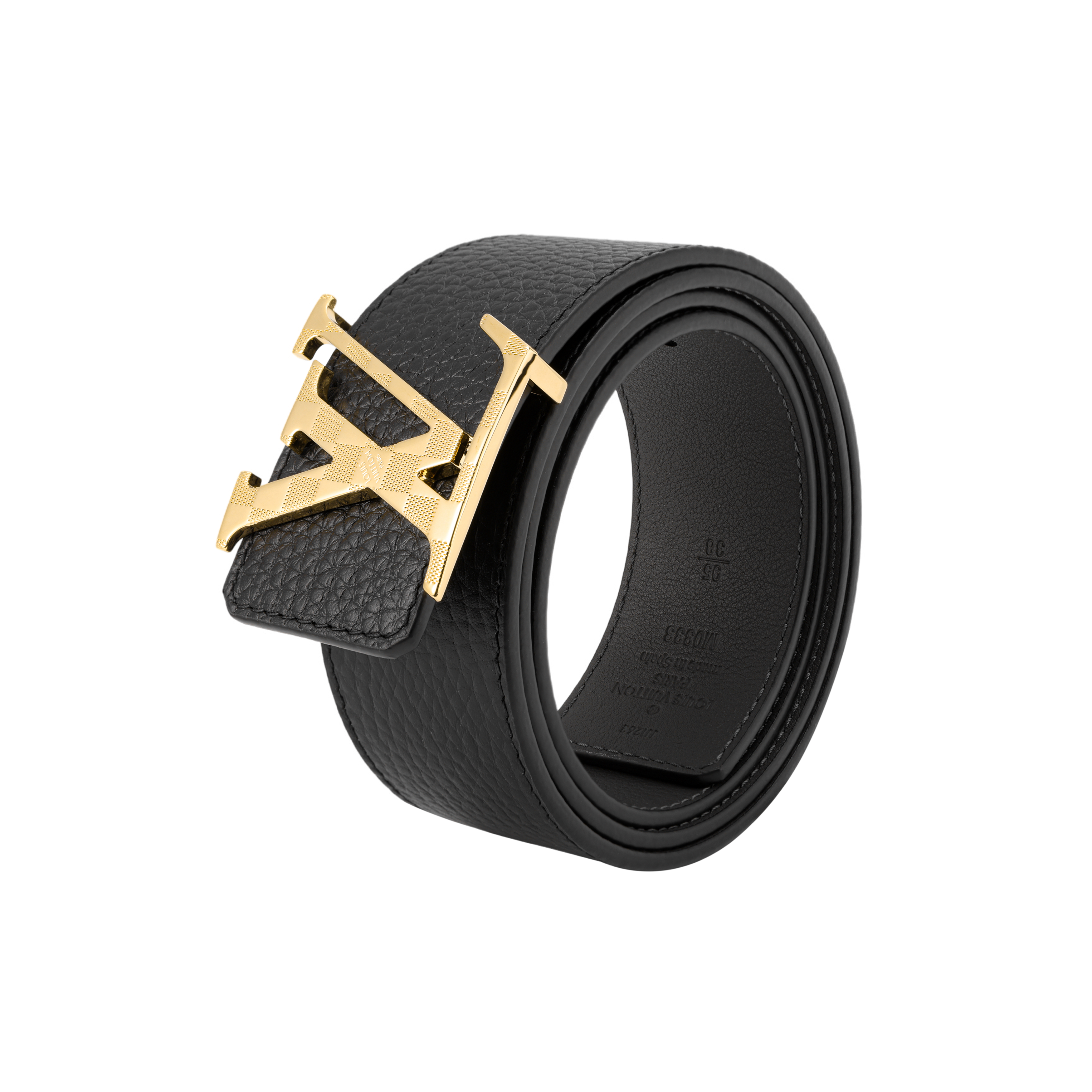 Shop 루이비통 클래식 가죽 벨트 4cm. M0333