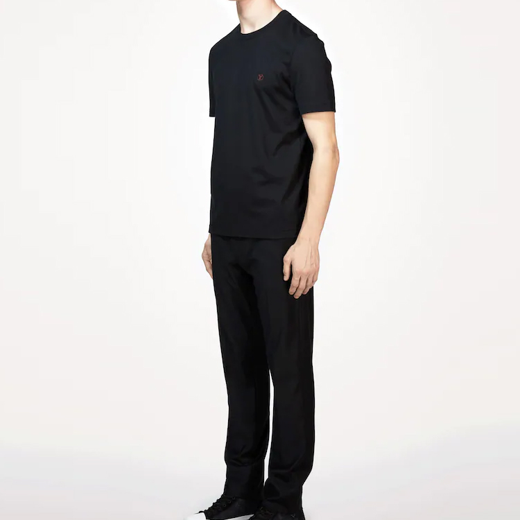 Purchase LOUIS VUITTON Kaos Katun Logo Klasik Warna Hitam 1A1SA5