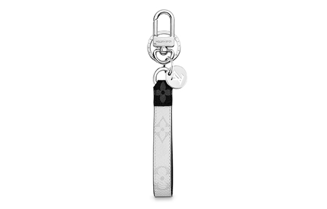 LOUIS VUITTON Classic Logo Keychain Unisex Couple Style White M82379