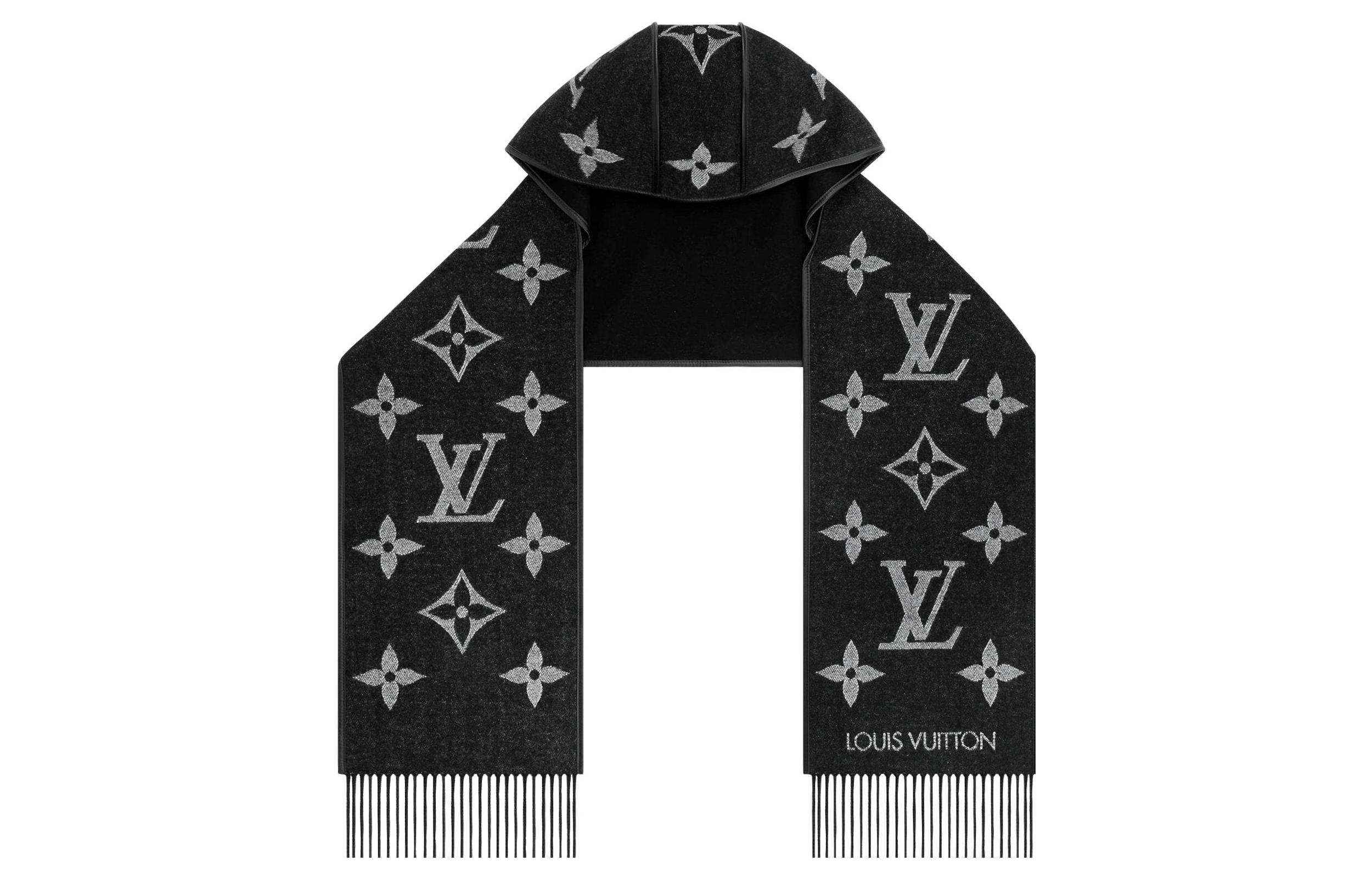 Louis Vuitton Classic Logo Print Tassel Hooded Knit Scarf Unisex. M77812 圖 2