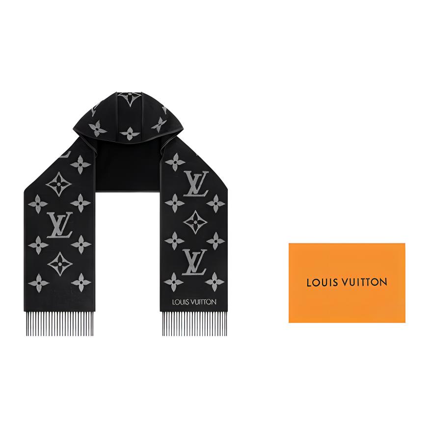 Louis Vuitton Classic Logo Print Tassel Hooded Knit Scarf Unisex. M77812 圖 4