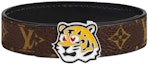 Order LOUIS VUITTON Pulsera Unisex Negra de Piel de Ternero con Logo Clásico y Tigre. M8042D