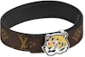 Shop LOUIS VUITTON Pulsera Unisex Negra de Piel de Ternero con Logo Clásico y Tigre. M8042D