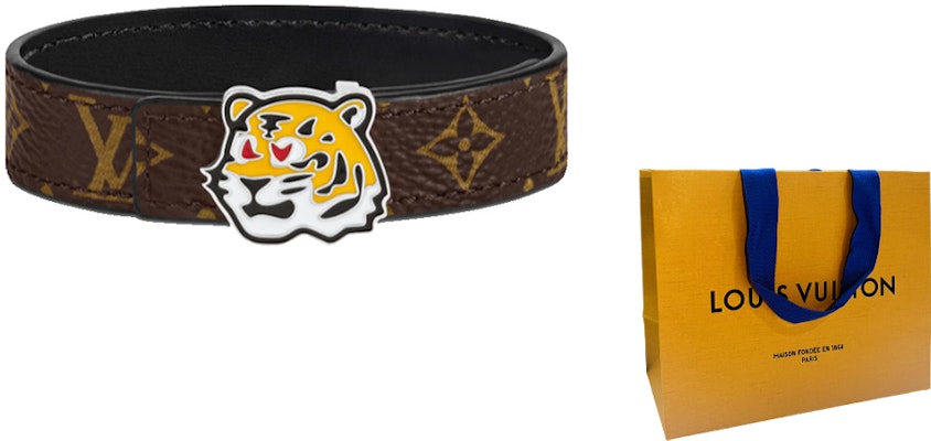 LOUIS VUITTON Pulsera Unisex Negra de Piel de Ternero con Logo Clásico y Tigre. M8042D Details for LOUIS VUITTON Pulsera Unisex Negra de Piel de Ternero con Logo Clásico y Tigre. M8042D