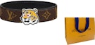 Details for LOUIS VUITTON Pulsera Unisex Negra de Piel de Ternero con Logo Clásico y Tigre. M8042D