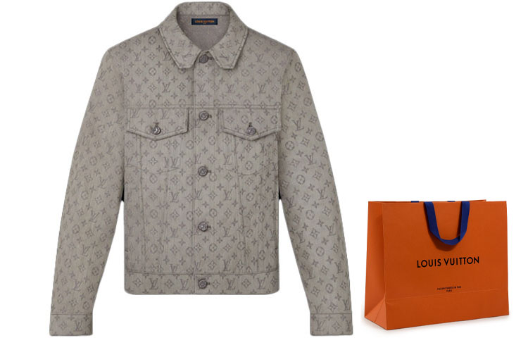 Cheap Louis Vuitton Jaket Denim Monogram Klasik Coklat 1A8FH0