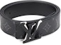 Buy LOUIS VUITTON Classic Monogram Leather Belt Black 4cm M0714U