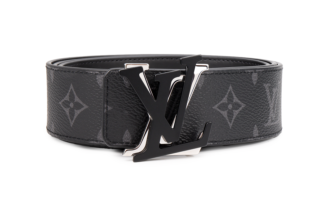 Shop LOUIS VUITTON Classic Monogram Leather Belt Black 4cm M0714U