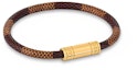 Order LOUIS VUITTON Gelang Logam Monogram Klasik Unisex Desain Pasangan Coklat M8137