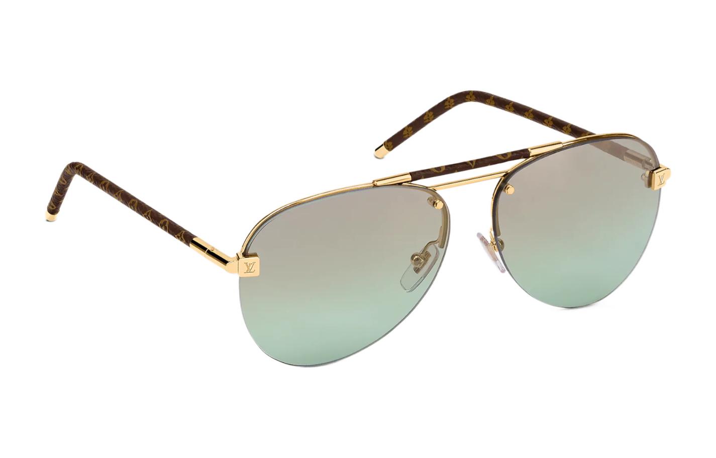 Louis Vuitton Clockwise Canvas Gold Aviator Sunglasses for Men. Z1108E 圖 3