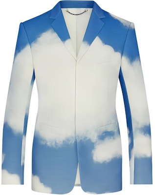 LOUIS VUITTON Cloud Embossed Single-Breasted Long Sleeve Blazer Blue Men. 1A8ALJ Buy LOUIS VUITTON Cloud Embossed Single-Breasted Long Sleeve Blazer Blue Men. 1A8ALJ
