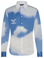 Louis Vuitton Cloud Pattern Long Sleeve White Shirt for Men 1A8ATW Louis Vuitton Cloud Pattern Long Sleeve White Shirt for Men 1A8ATW