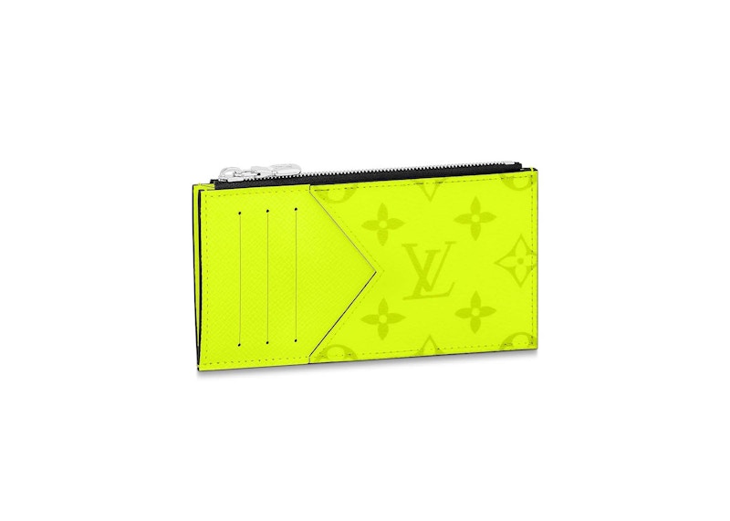 Louis Vuitton Coin Card Holder Neon Yellow
