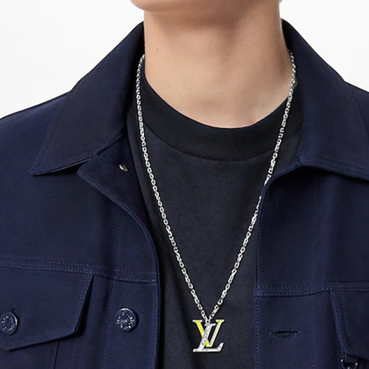 Louis Vuitton Color Blossom LV Colors Pendant Marble Metal Necklace Men. M00526 圖 4