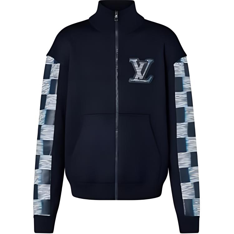 Louis Vuitton Colorblock Zip-Up Jacket for Men in Black 1AFAO0