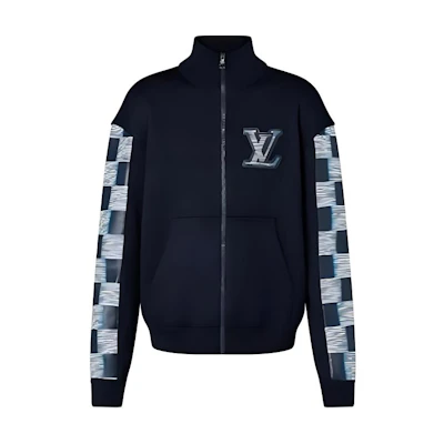 Louis Vuitton Colorblock Zip-Up Jacket for Men in Black 1AFAO0