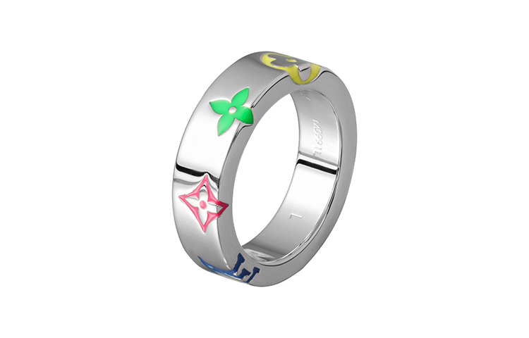 Purchase 루이 비통 컬러풀 메탈 반지 유니섹스 커플 디자인. M0991L