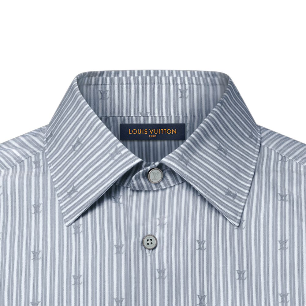 LOUIS VUITTON Cotton Point Collar Logo Shirt 1AIHRQ 圖 5