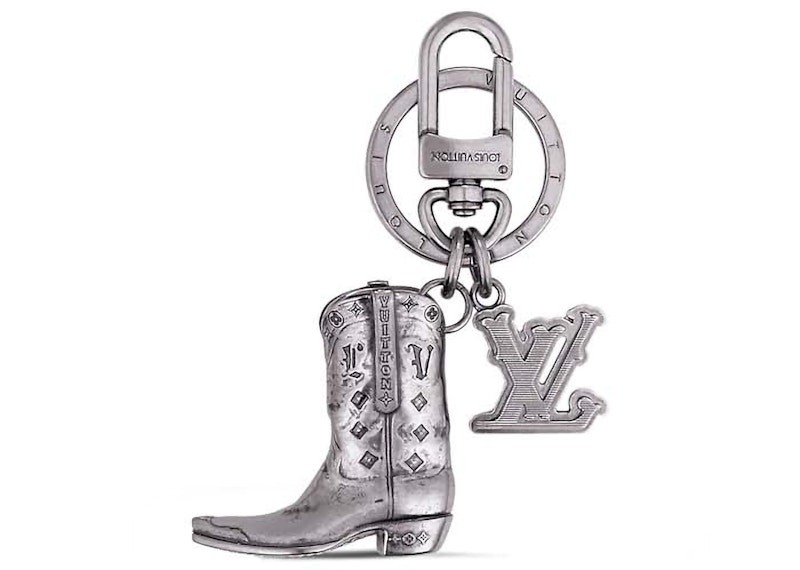 Louis Vuitton Cowboy Boot Key Holder and Bag Charm Silver