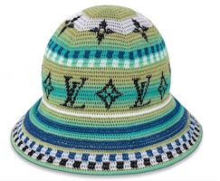 LOUIS VUITTON Crochet Striped Bucket Hat Multicolor Fashion M7141S LOUIS VUITTON Crochet Striped Bucket Hat Multicolor Fashion M7141S