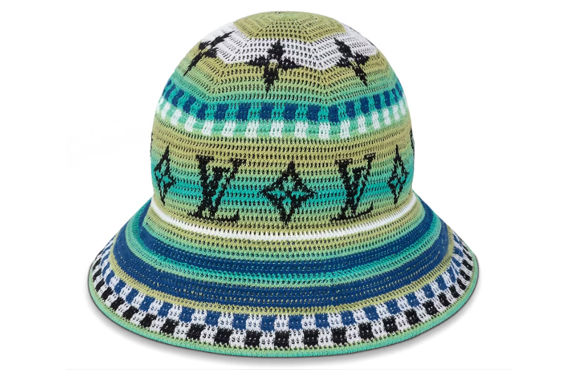 Order LOUIS VUITTON Crochet Striped Bucket Hat Multicolor Fashion M7141S