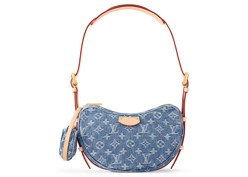 Louis Vuitton Croissant MM Monogram Denim Blue