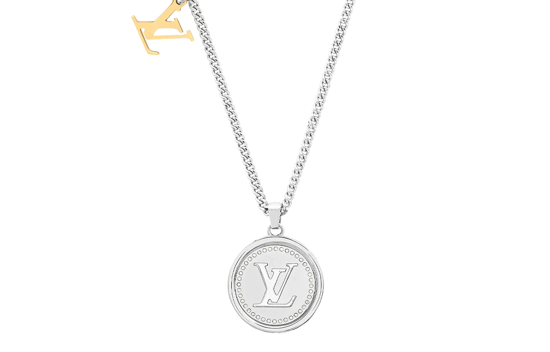 LOUIS VUITTON Crystal Necklace for Men M80184