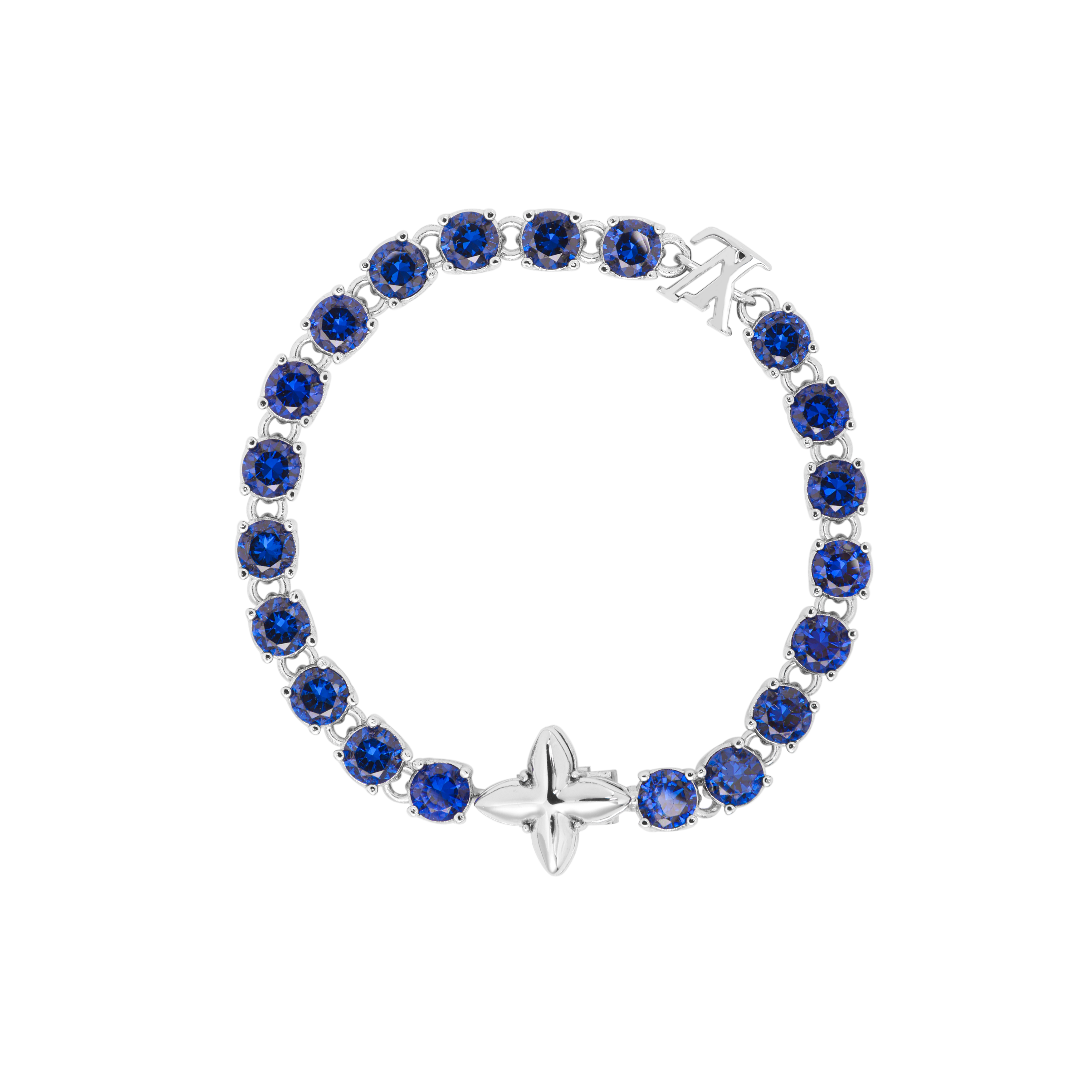 LOUIS VUITTON Crystal Series LV Zirconia Letter Bracelet for Men. M1062M