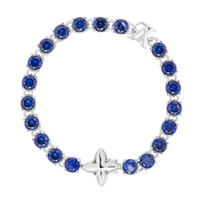 LOUIS VUITTON Crystal Series LV Zirconia Letter Bracelet for Men. M1062M